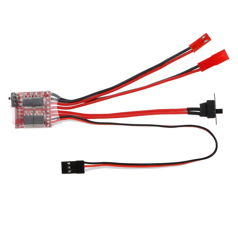 Mini RC Car 30A Brushed ESC Forward Reverse Brake Dual Way Motor Speed Controller for 1/16 1/18 1/24 Car Boat Tank