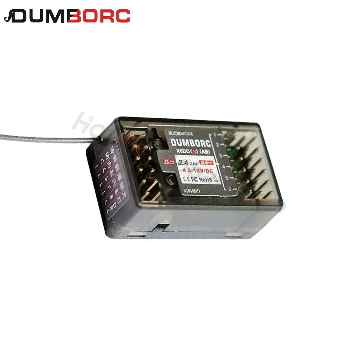 DUMBORC P6FG X10FG X6DC P4FMG MINI X10F 4CH 6CH 10CH Receiver 4.8-10V Voltage Return for DUMBORC Transmitter RC Car Boat Tank