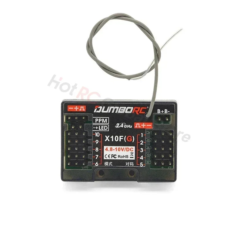 DUMBORC P6FG X10FG X6DC P4FMG MINI X10F 4CH 6CH 10CH Receiver 4.8-10V Voltage Return for DUMBORC Transmitter RC Car Boat Tank